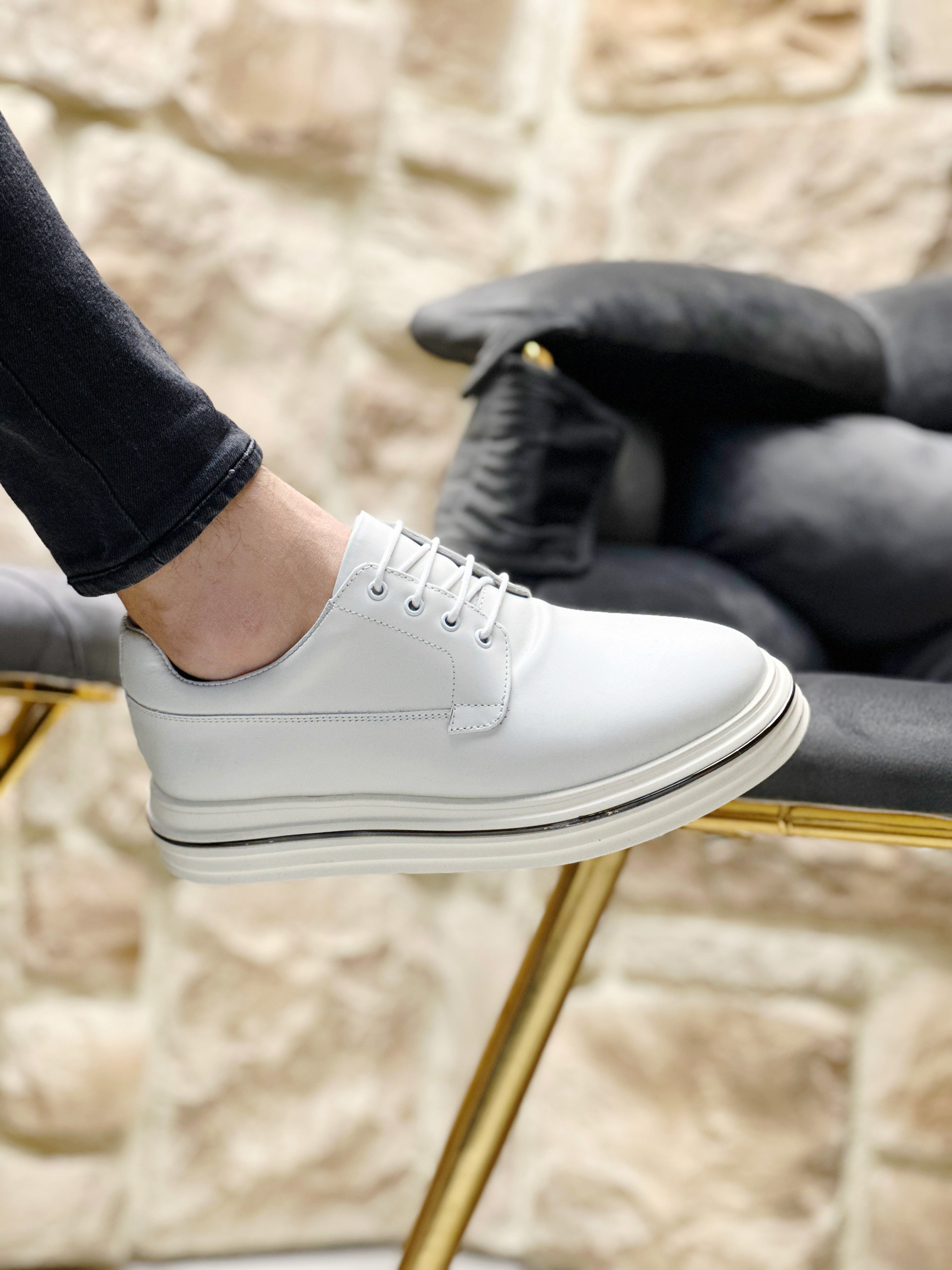 LUPA HAKİKİ DERİ EVA TABAN GÜNLÜK ERKEK SNEAKER AYAKKABI - Beyaz