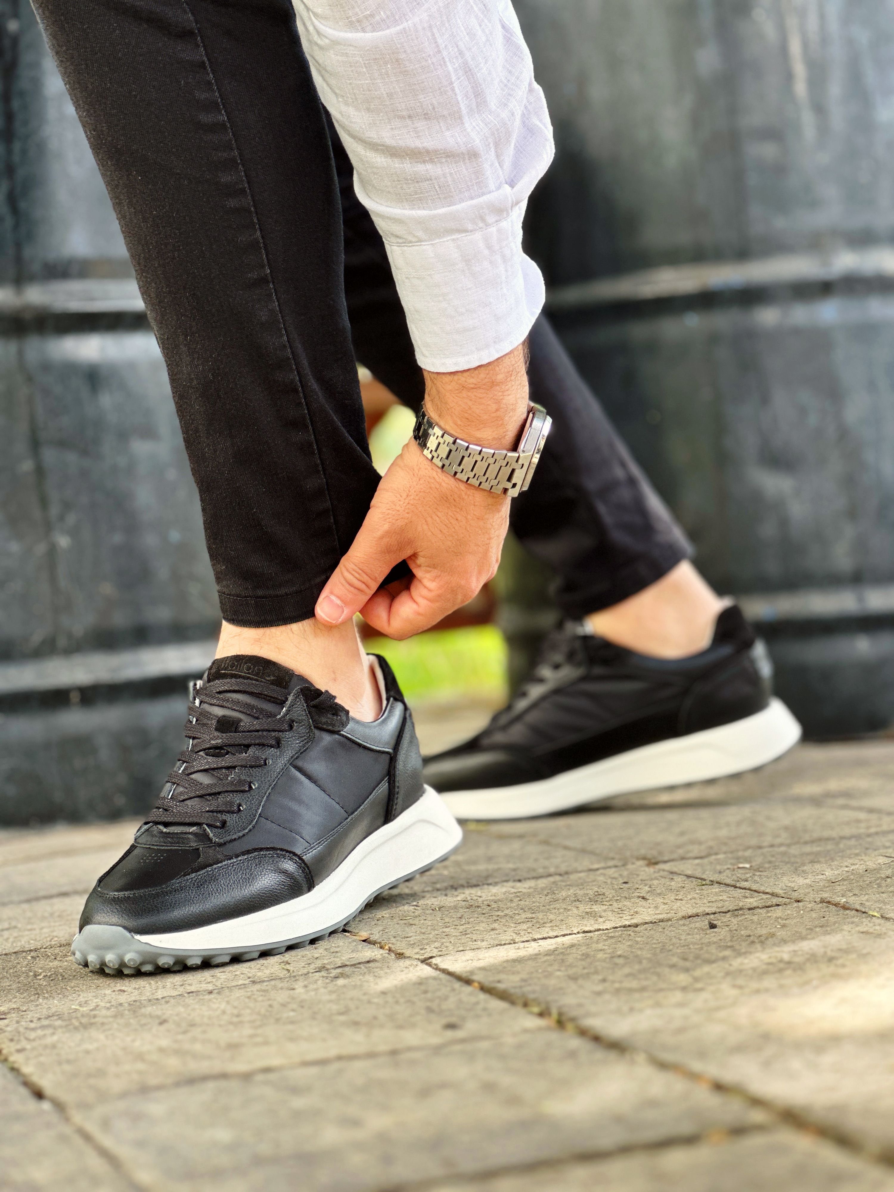 CEFAN HAKİKİ DERİ GARNİLİ GÜNLÜK ERKEK SNEAKER AYAKKABI