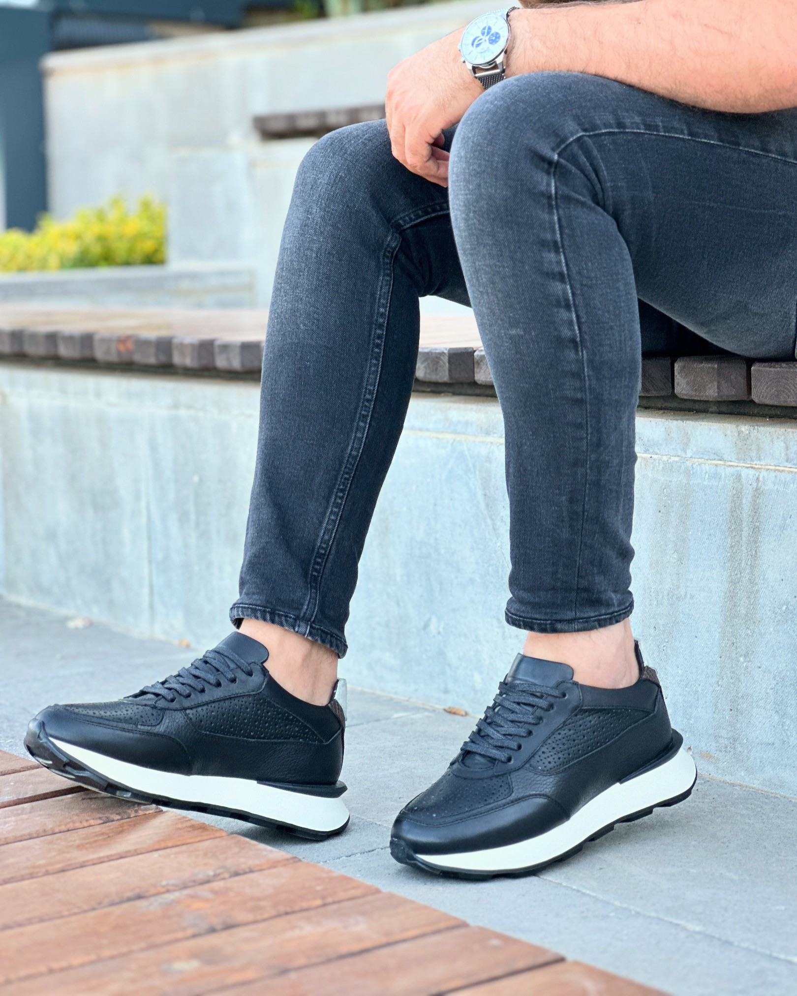DELTADA HAKİKİ DERİ EVA TABAN GÜNLÜK ERKEK SNEAKER AYAKKABI