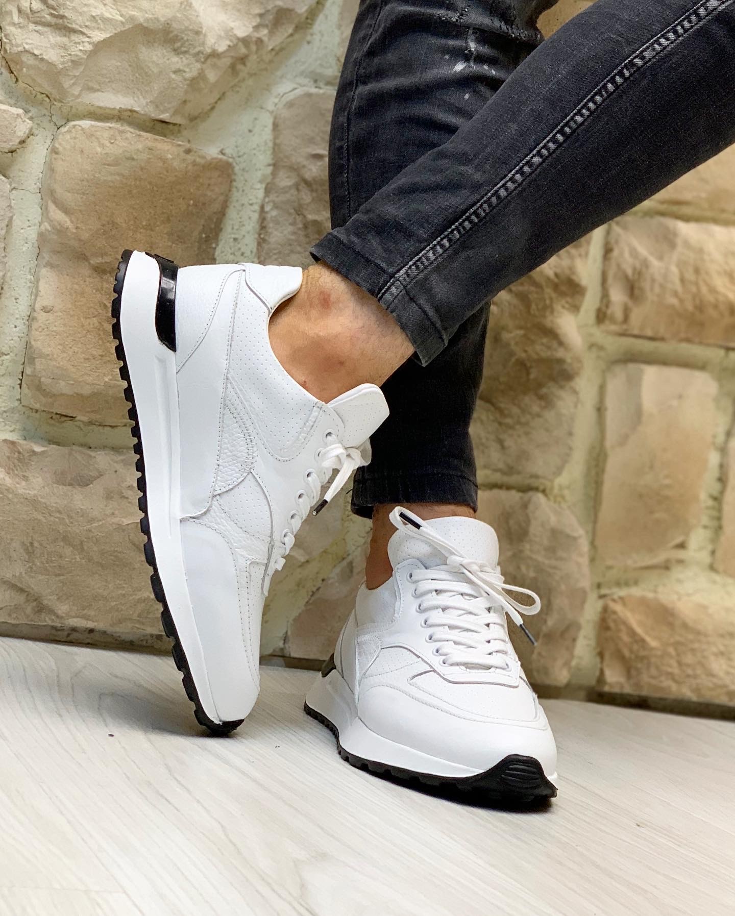 HAKİKİ DERİ EVA TABAN GÜNLÜK ERKEK SNEAKER AYAKKABI