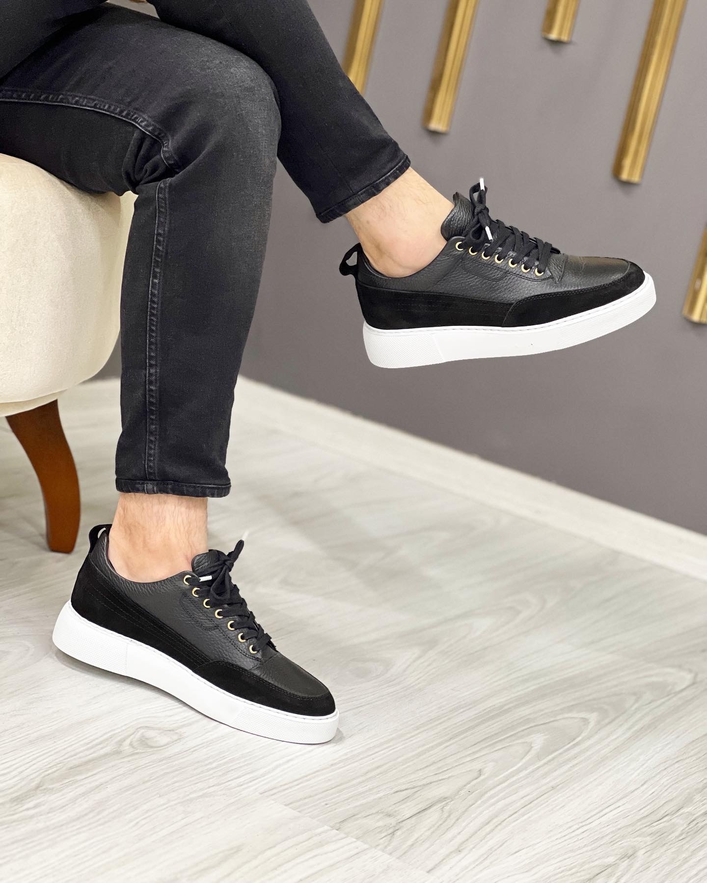 HAKİKİ DERİ EVA TABAN GÜNLÜK ERKEK SNEAKER AYAKKABI