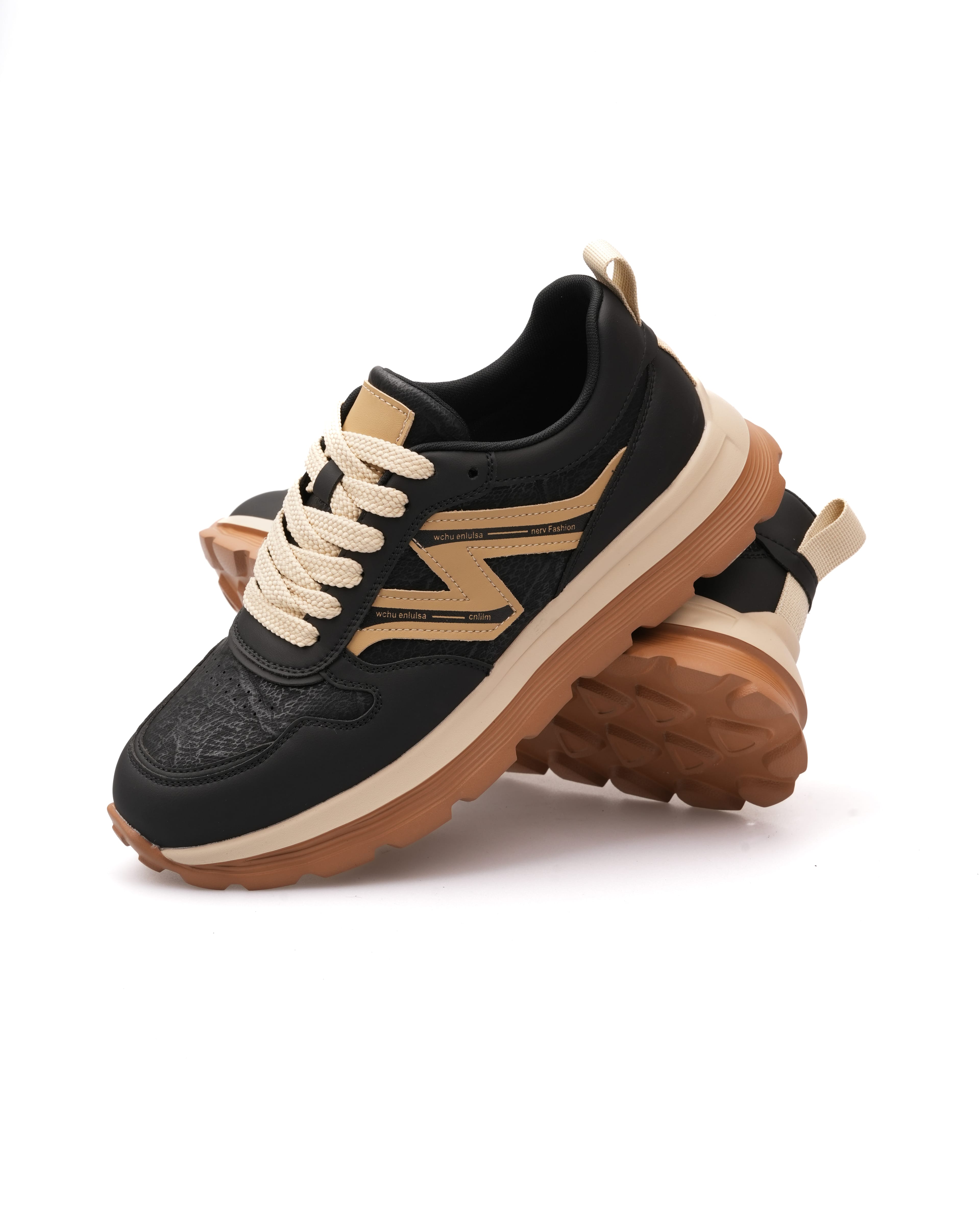 RETHAN HAKİKİ DERİ GÜNLÜK ERKEK SNEAKER AYAKKABI - Siyah