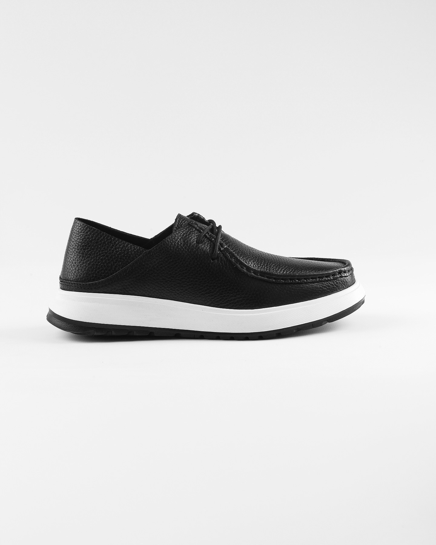 ROJWA HAKİKİ DERİ EVA TABAN GÜNLÜK ERKEK SNEAKER AYAKKABI - Siyah