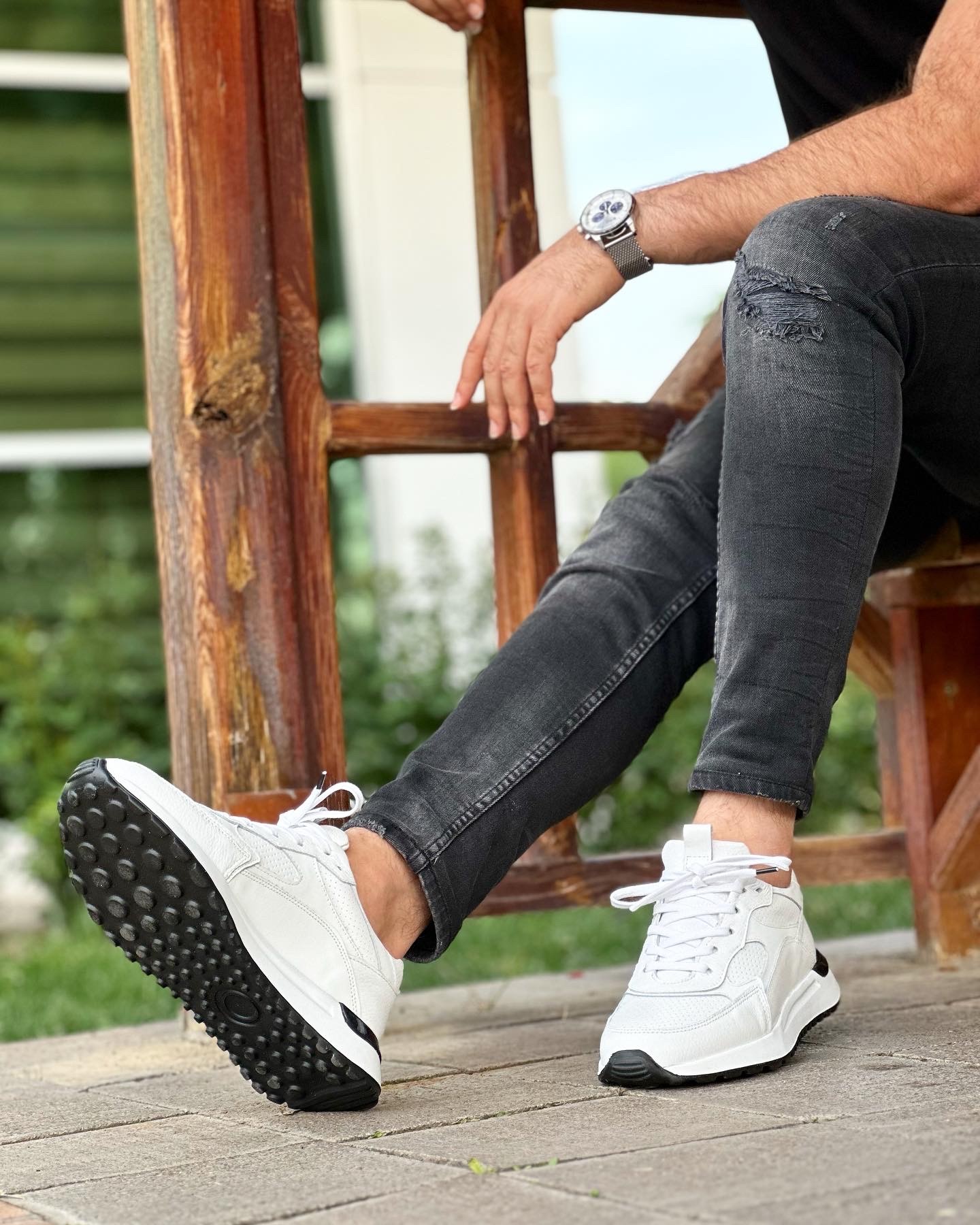 PHORUS HAKİKİ DERİ EVA TABAN GÜNLÜK SNEAKER ERKEK AYAKKABI - Beyaz