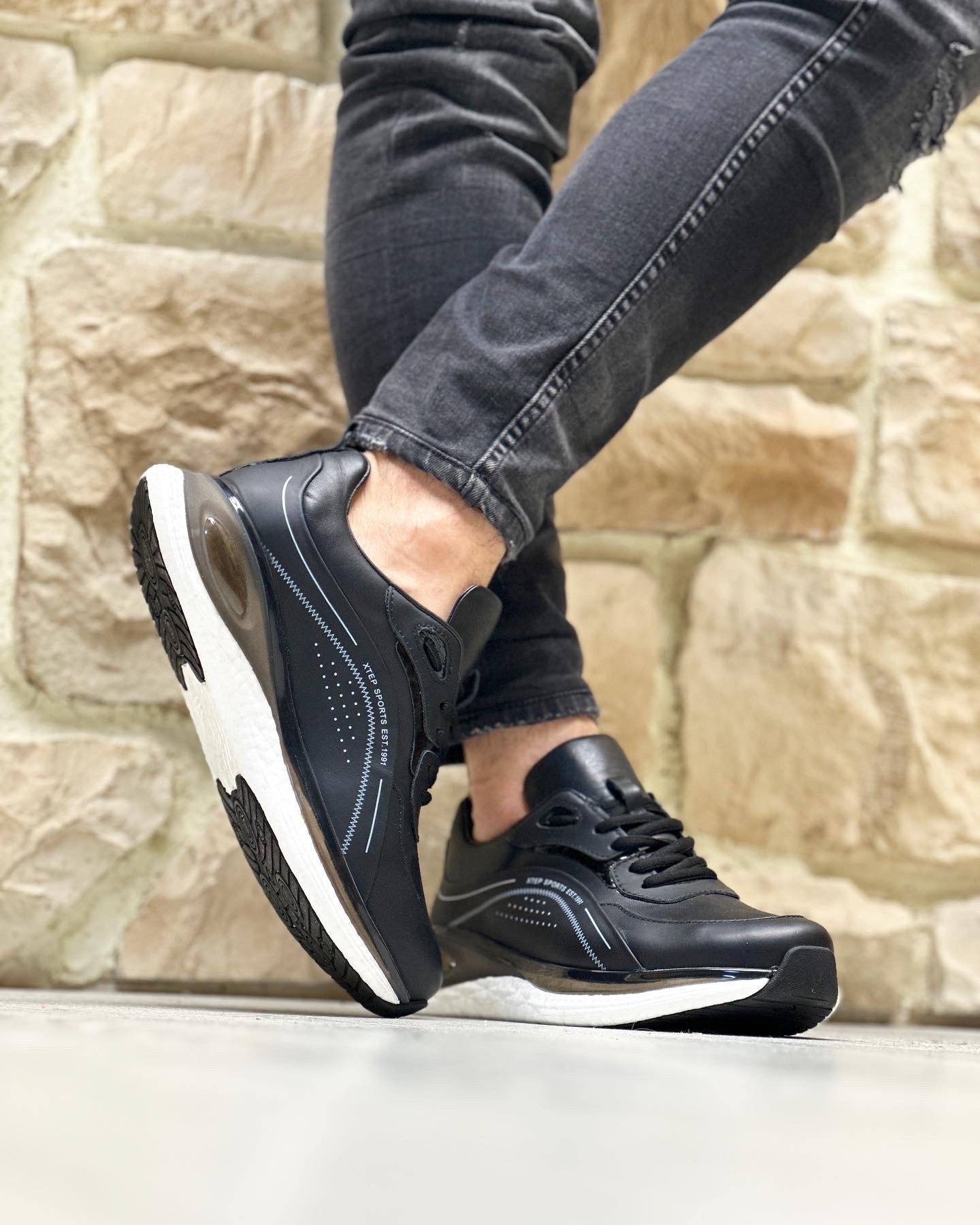 NOOW HAKİKİ DERİ AİR TABAN GÜNLÜK ERKEK SNEAKER AYAKKABI