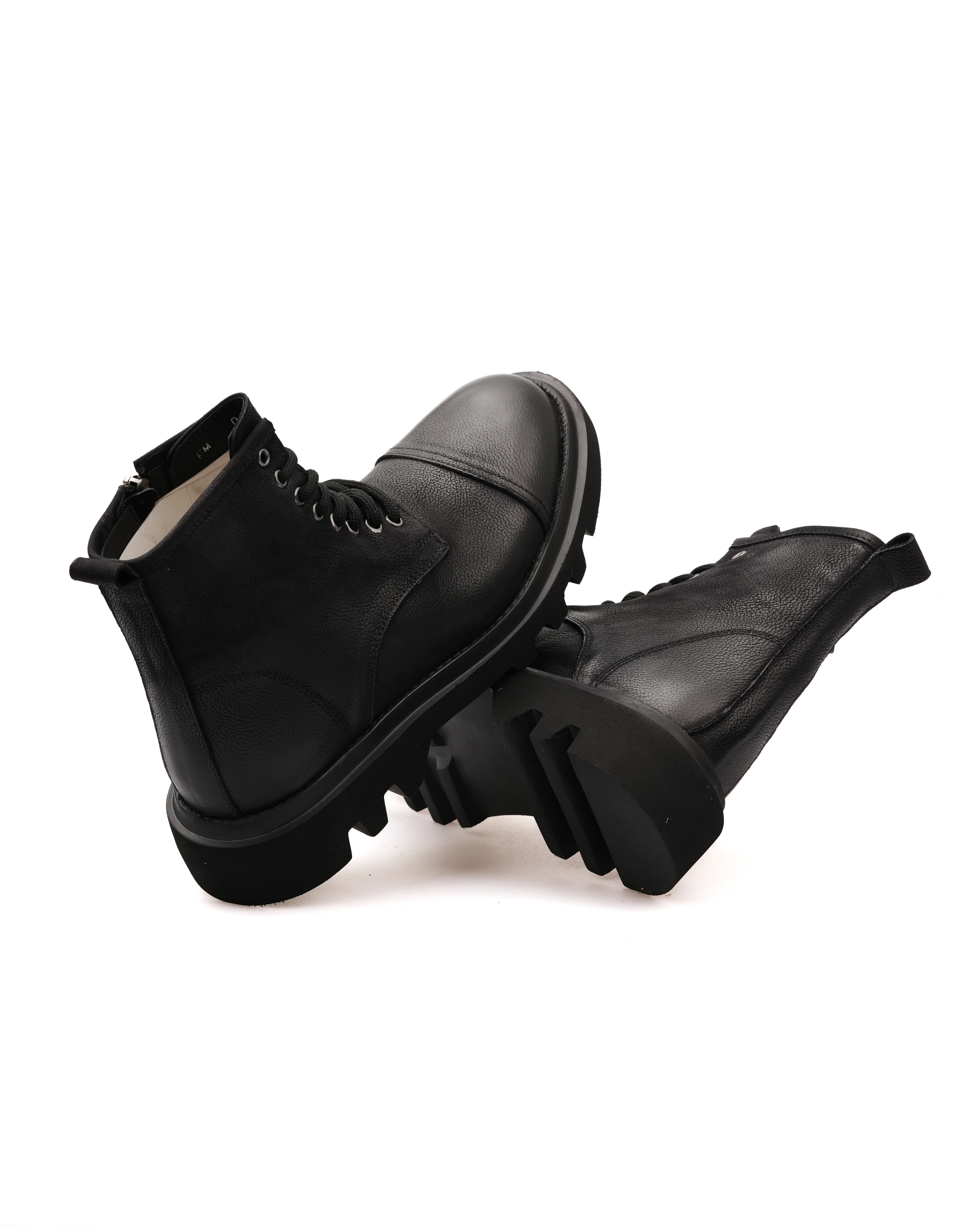 ROYAN HAKİKİ DERİ NUBUK ERKEK POSTAL BOT - Siyah Nubuk