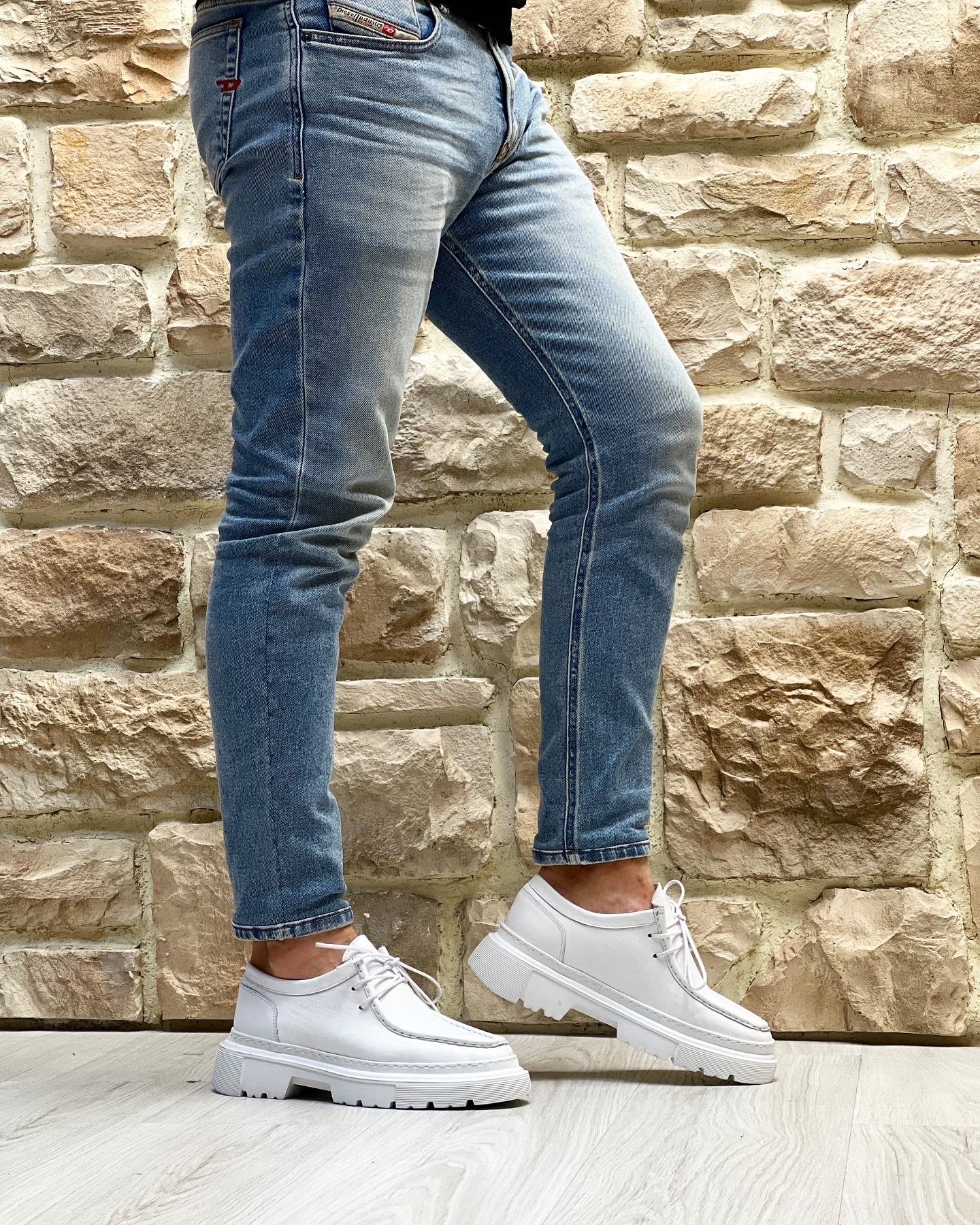 HAKİKİ DERİ EVA TABAN GÜNLÜK ERKEK CASUAL AYAKKABI - Beyaz