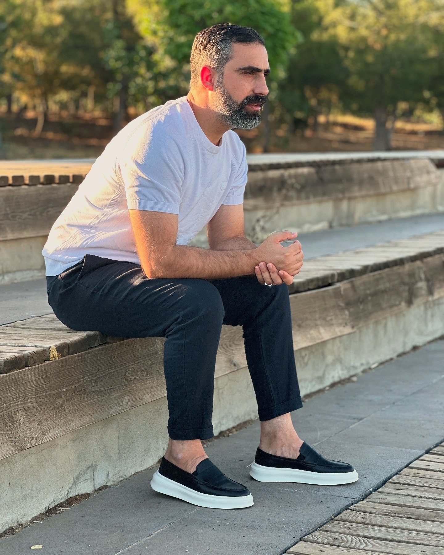 ADOK MODEL HAKİKİ DERİ AİR TABAN GÜNLÜK ERKEK CASUAL AYAKABI - Siyah