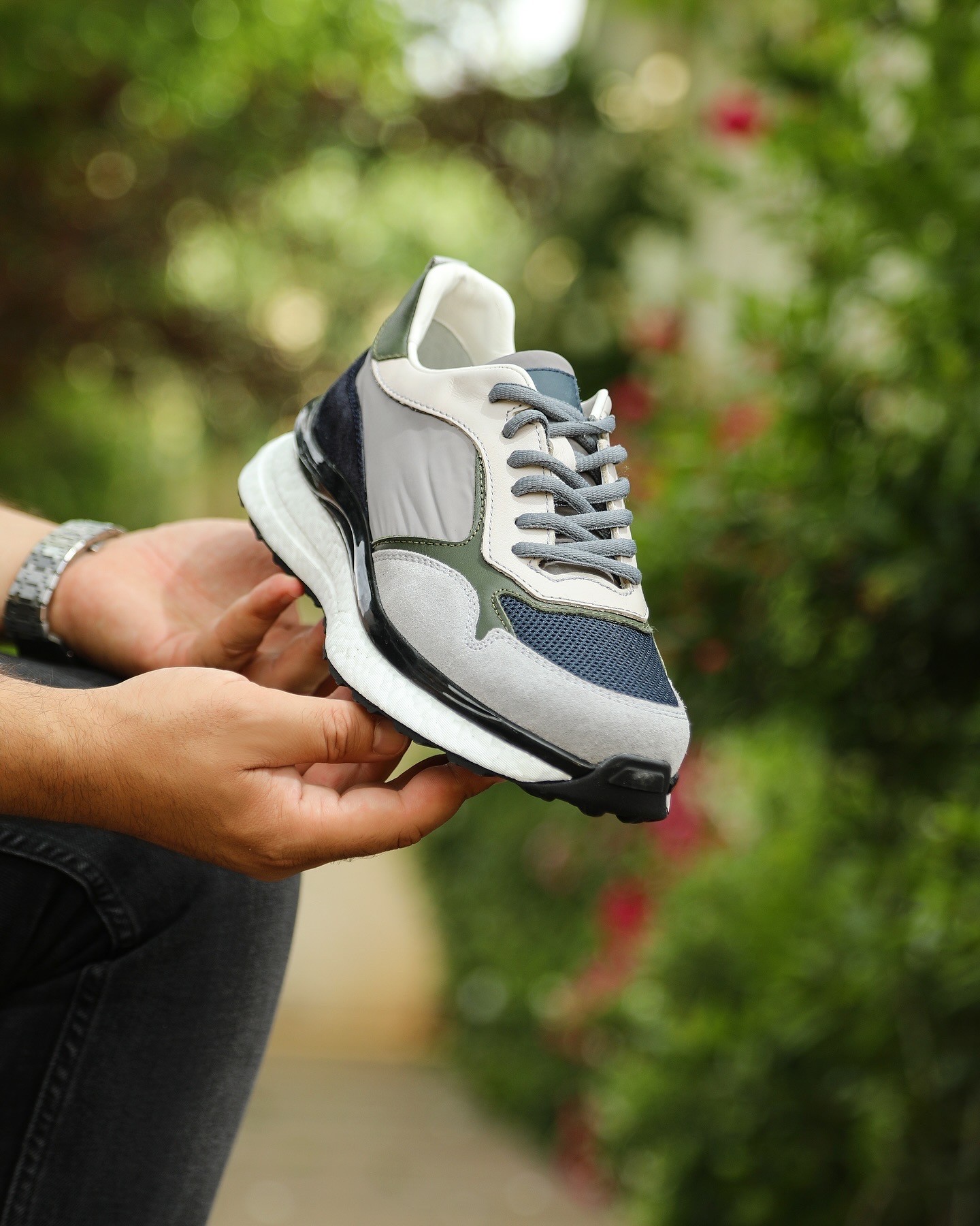 NEON HAKİKİ DERİ AİR TABAN GÜNLÜK ERKEK SNEAKER AYAKKABI