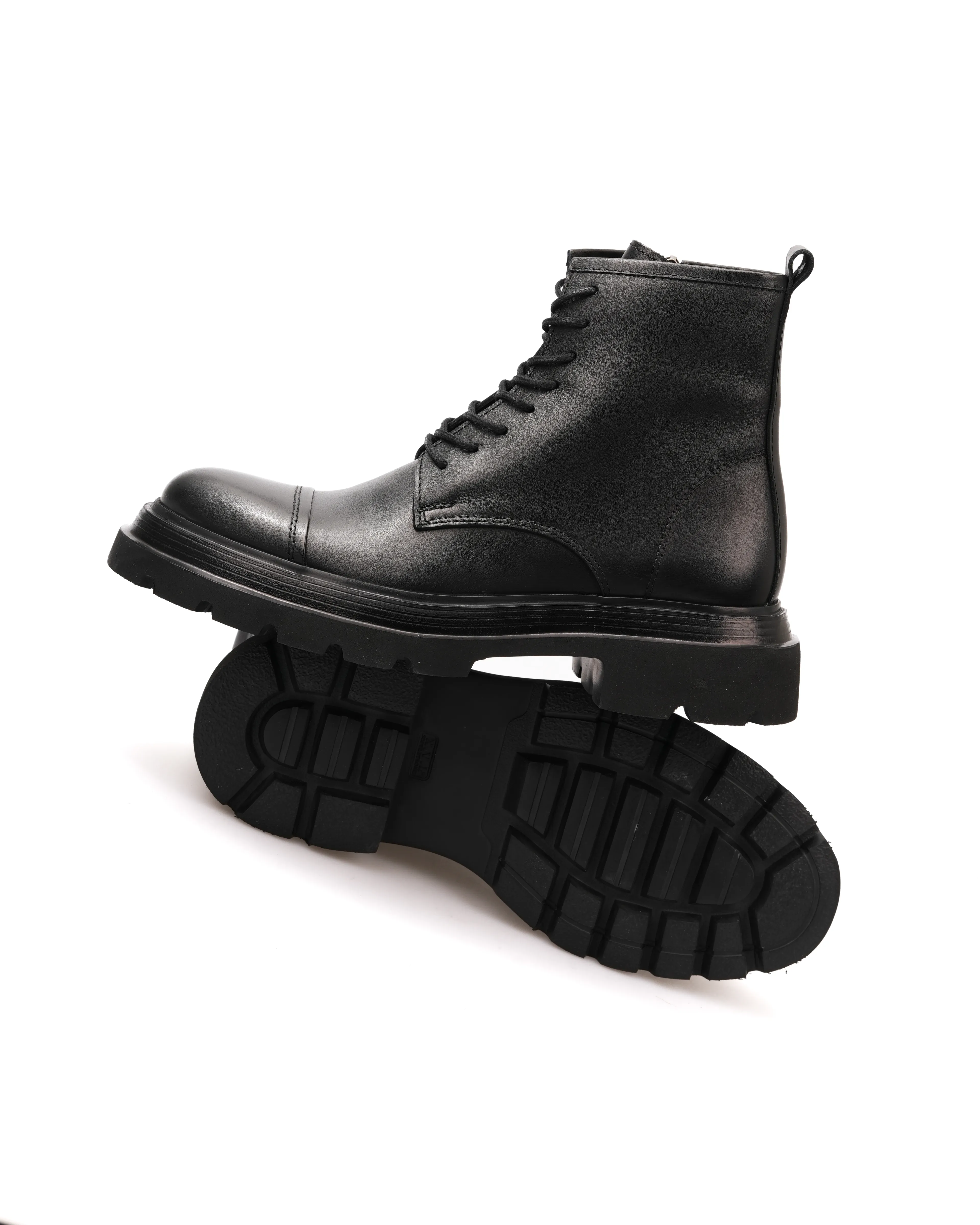 HEDOR HAKİKİ DERİ GÜNLÜK ERKEK BOT - Siyah