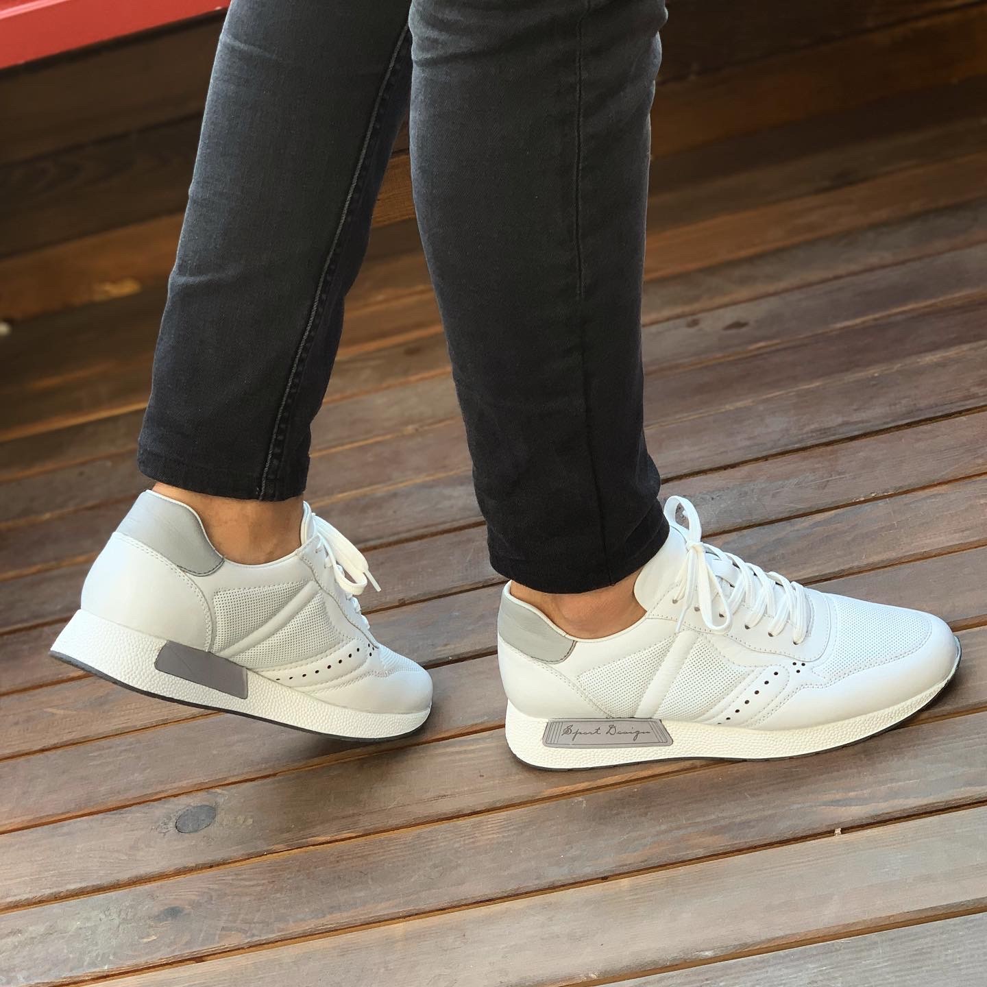 BESA HAKİKİ DERİ EVA TABAN GÜNLÜK ERKEK SNEAKER AYAKKABI - Beyaz