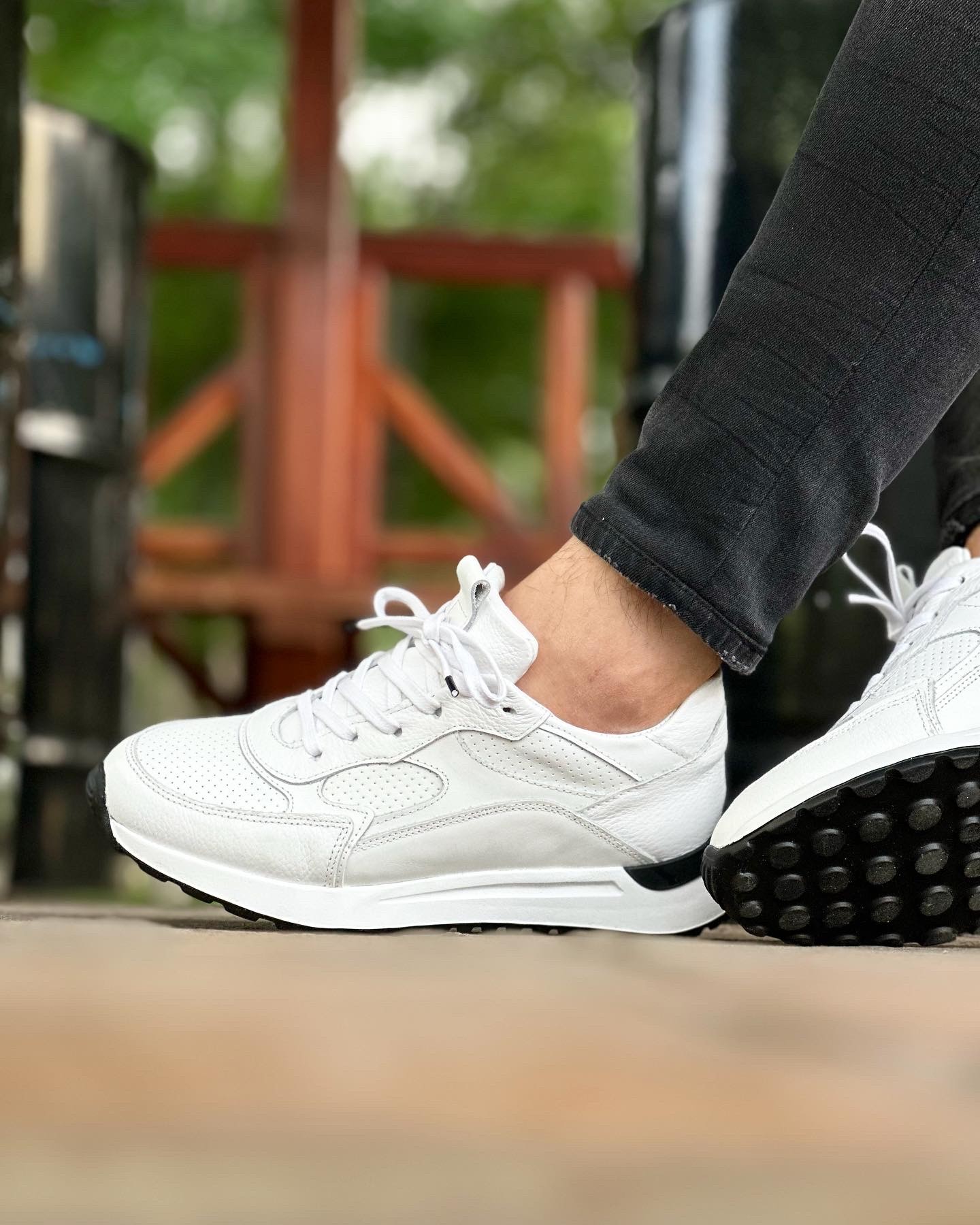 PHORUS HAKİKİ DERİ EVA TABAN GÜNLÜK SNEAKER ERKEK AYAKKABI - Beyaz