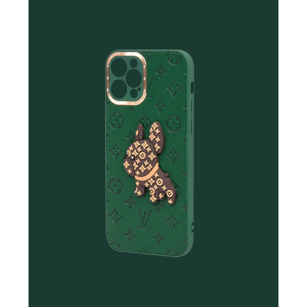 Green 3D embossed phone case - DK114 - iPhone 12