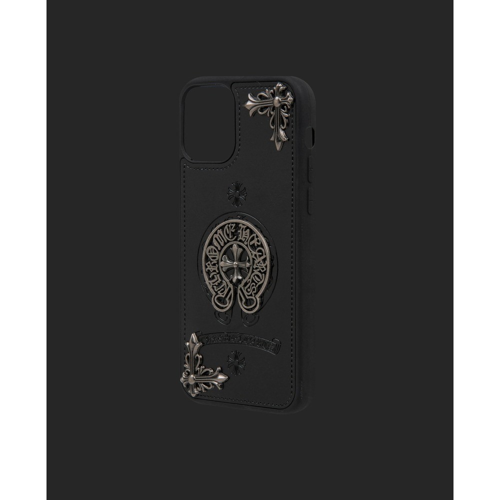 Black Artificial Leather Phone Case - DK110 - iPhone 12