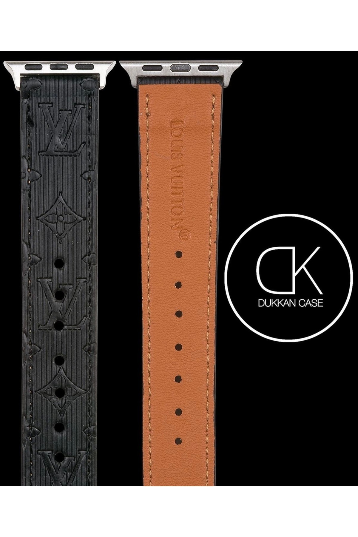 Siyah Deri Apple Saat Kayışı - DK260 - Apple Watch 38 mm