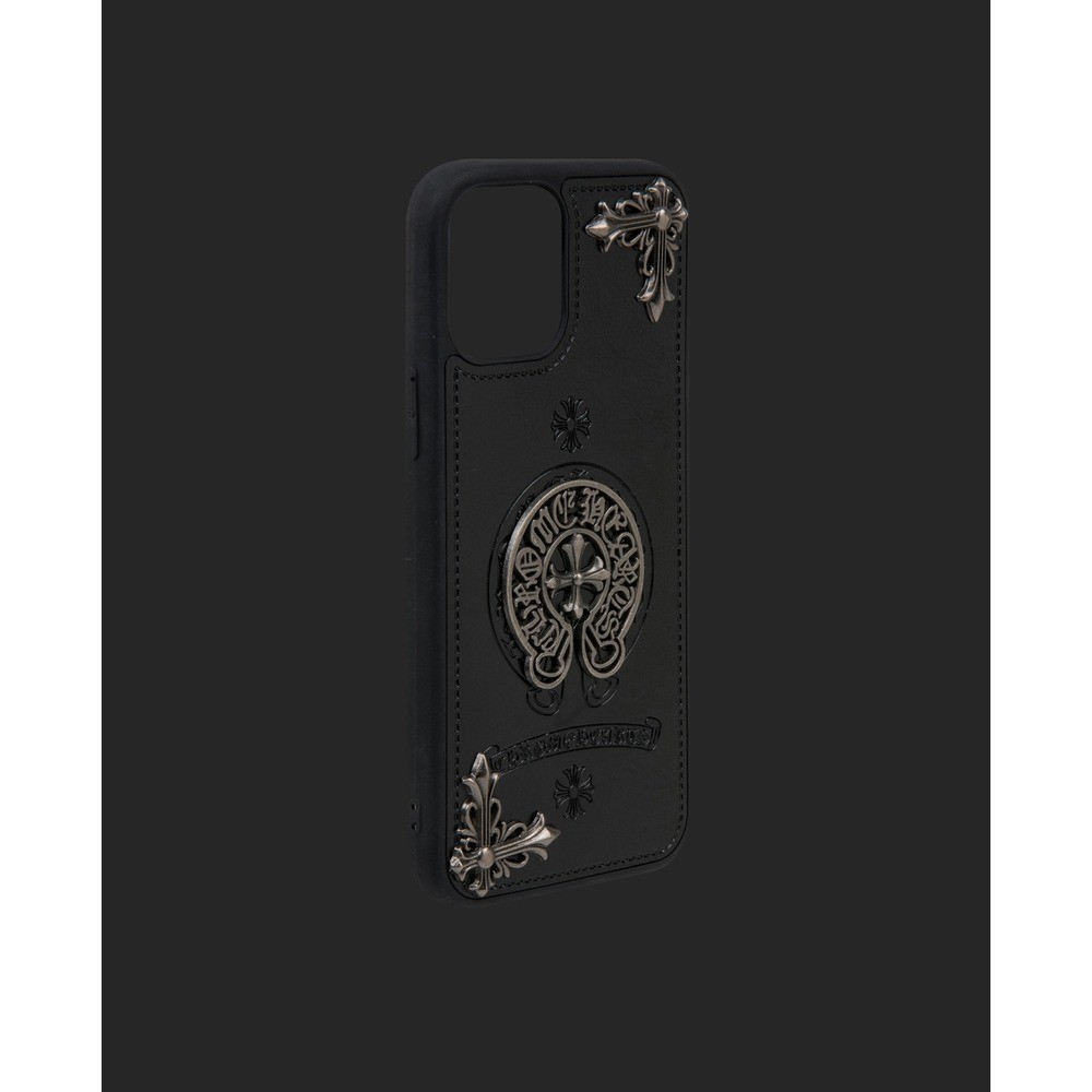 Siyah Suni Deri Telefon Kılıfı - DK110 - iPhone 12