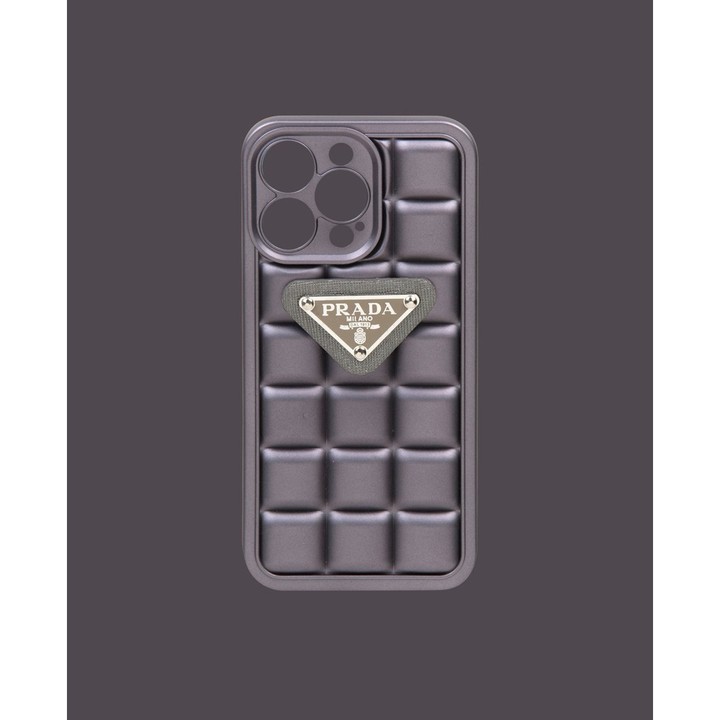 Gray embossed silicone phone case - DK028 - iPhone 12 Pro