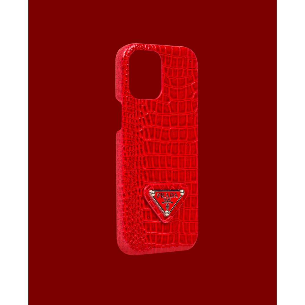 Kırmızı Suni Deri Telefon Kılıfı - DK095 - iPhone 13 Pro