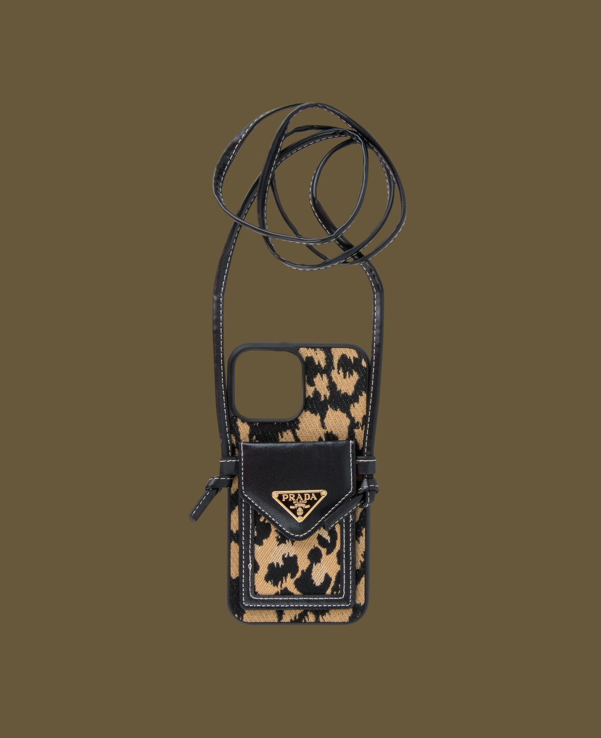Leopar Çantalı Telefon Kılıfı - DK155 - iPhone 15