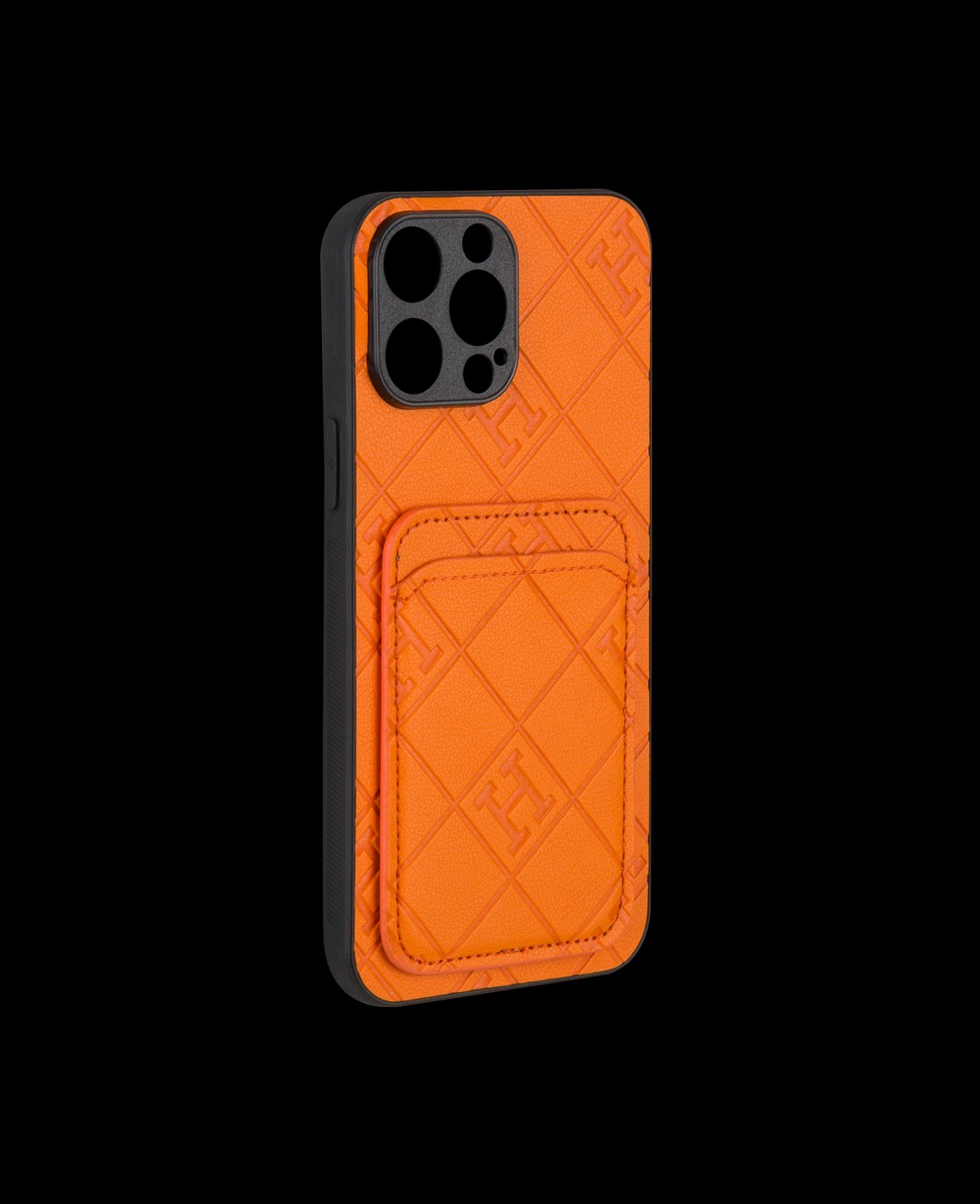 Orange Card Holder Phone Case - DK153 - iPhone 12 ProMax