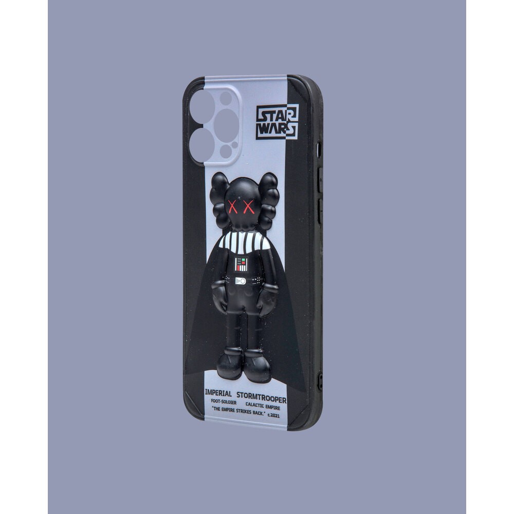 Siyah 3D Kabartmalı Telefon Kılıfı - DK092 - iPhone 12