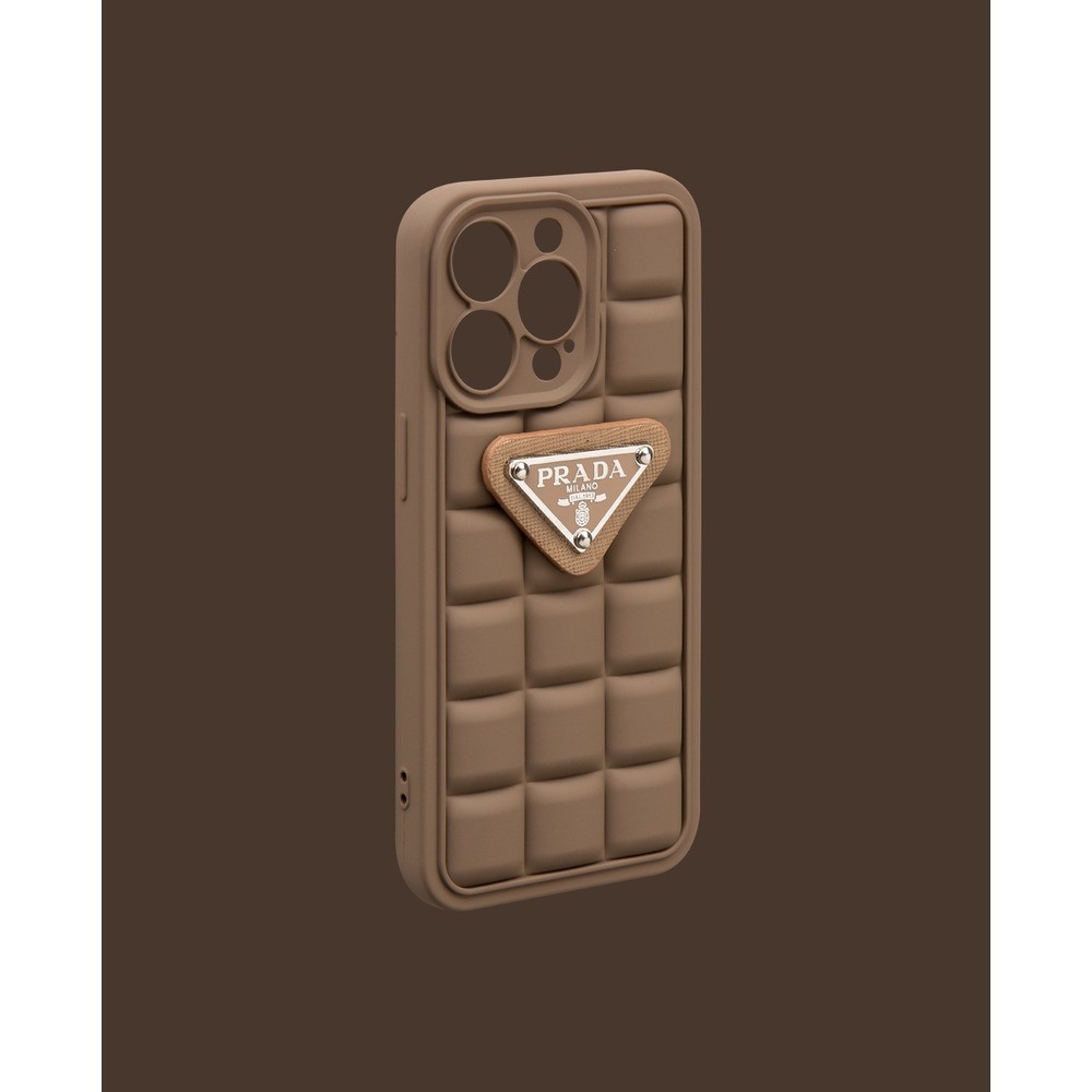 Matte cream embossed silicone phone case - DK035 - iPhone 12