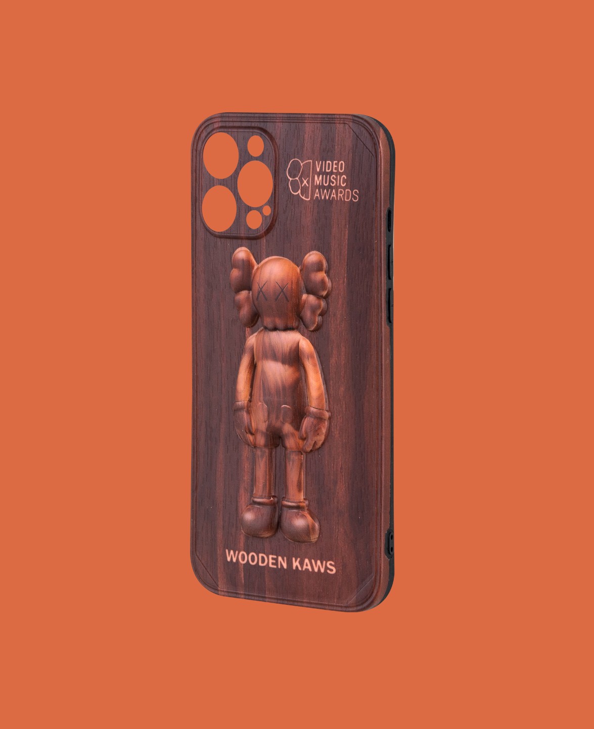 Kahverengi 3D Kabartmalı Telefon Kılıfı - DK112 - iPhone 12