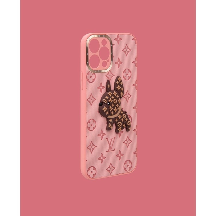 3D Kabartmalı Pembe Telefon Kılıfı - DK116 - iPhone 16 Promax