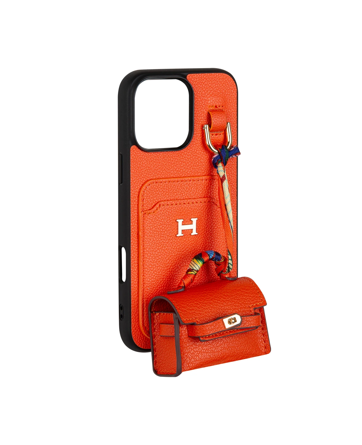 Kartlıklı Telefon Kılıfı ve Airpods KıIıf Set DK283 iPhone 16 Promax