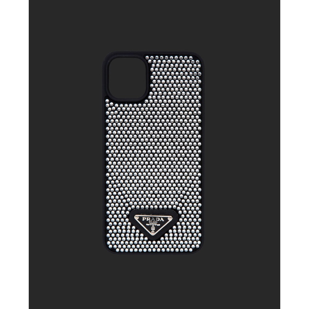 Gümüş Taşlı Telefon Kılıfı - DK108 - iPhone 15 ProMax
