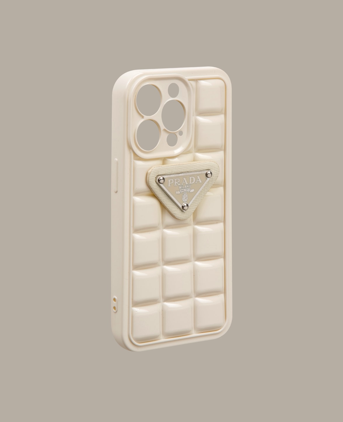 Cream embossed phone case - DK022 - iPhone 13 Pro