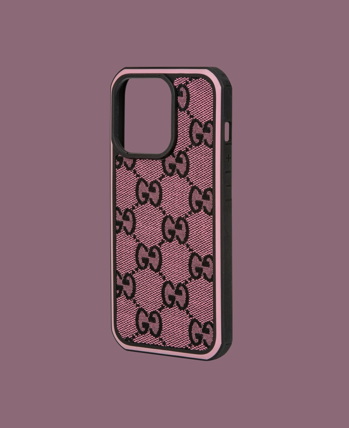Kumaş Desenli Mor Telefon Kılıfı DK246 iPhone 16 Promax
