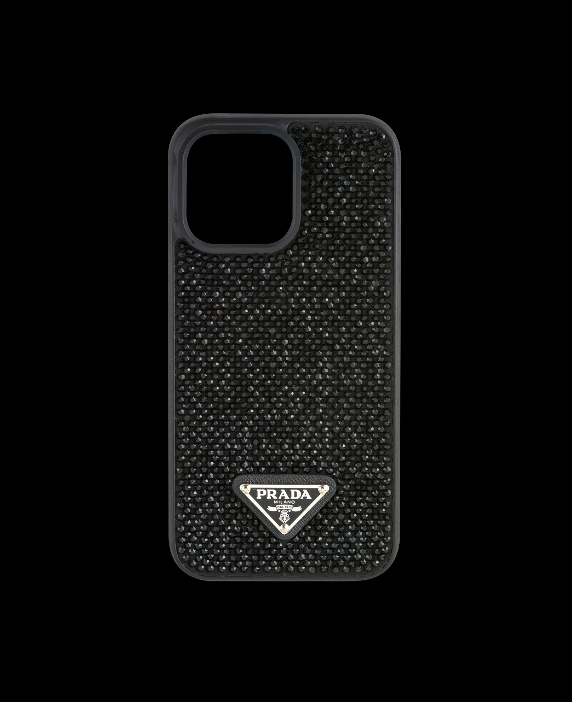 Siyah Taşlı Telefon Kılıfı - DK007 - iPhone 14 ProMax