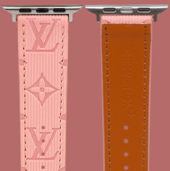Pembe Deri Apple Saat Kayışı - DK235 - Apple Watch 49 mm