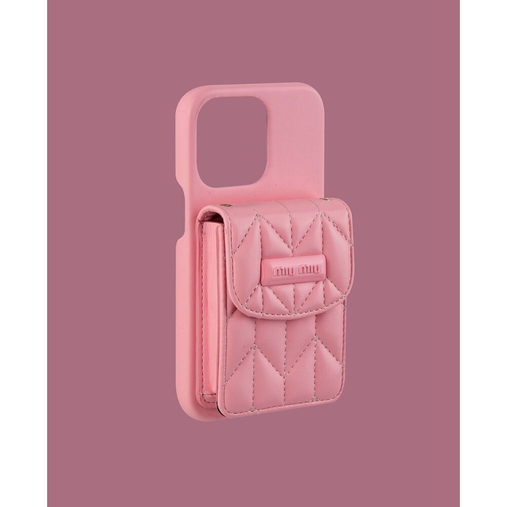 Pink phone case with bag strap - DK009 - iPhone 13