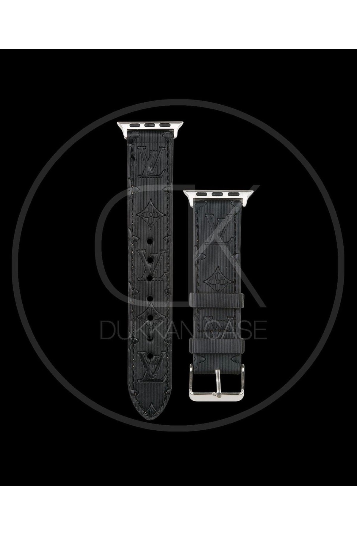 Siyah Deri Apple Saat Kayışı - DK260 - Apple Watch 38 mm