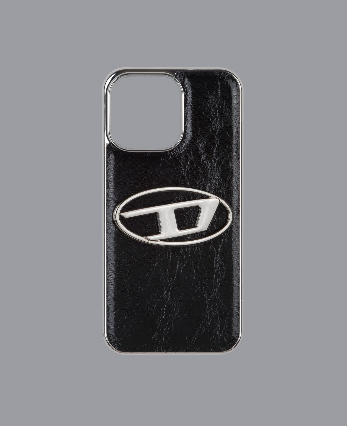Kabartmalı Parlak Siyah Telefon Kılıfı - DK170 - iPhone 15