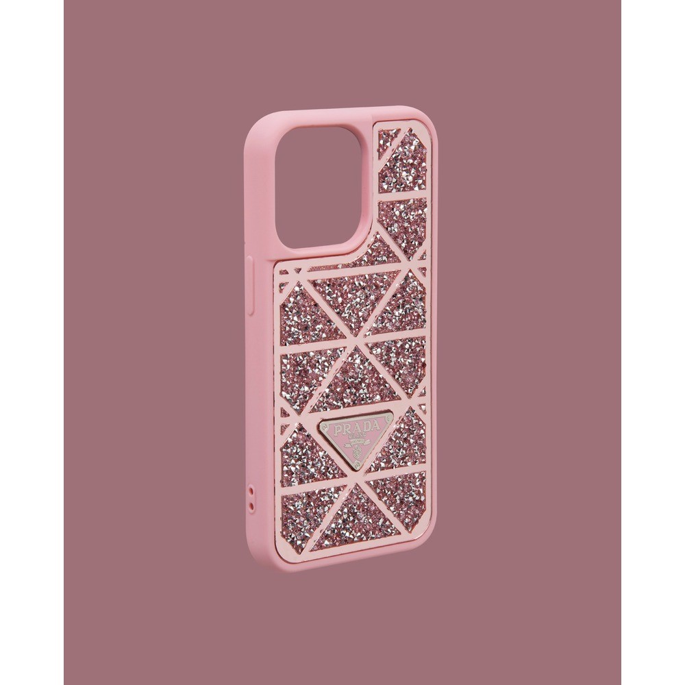 Pink stone phone case - DK019 - iPhone 15 Pro