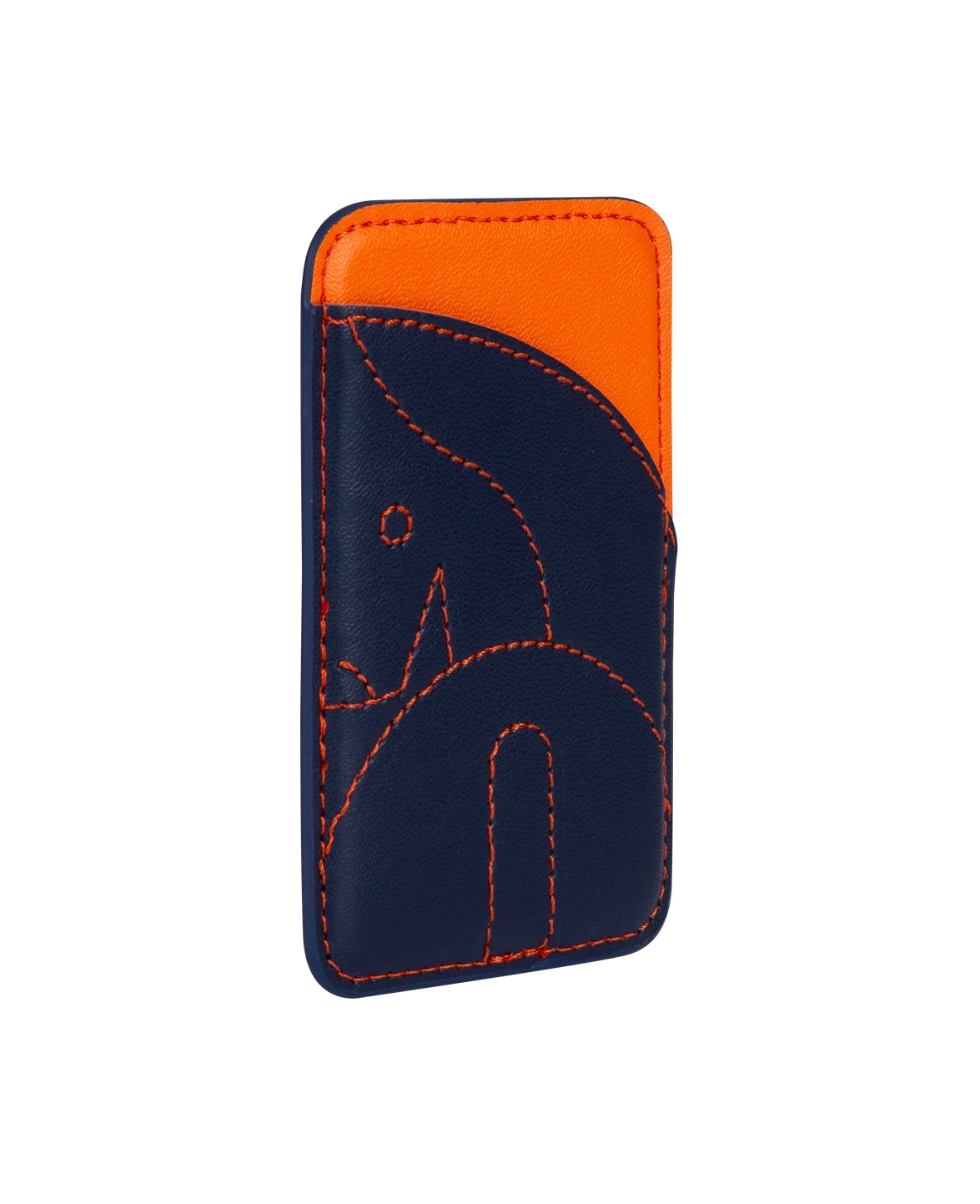 Telefon Arkası Lacivert Deri Magsafe Kartlıklı Cüzdan DK313