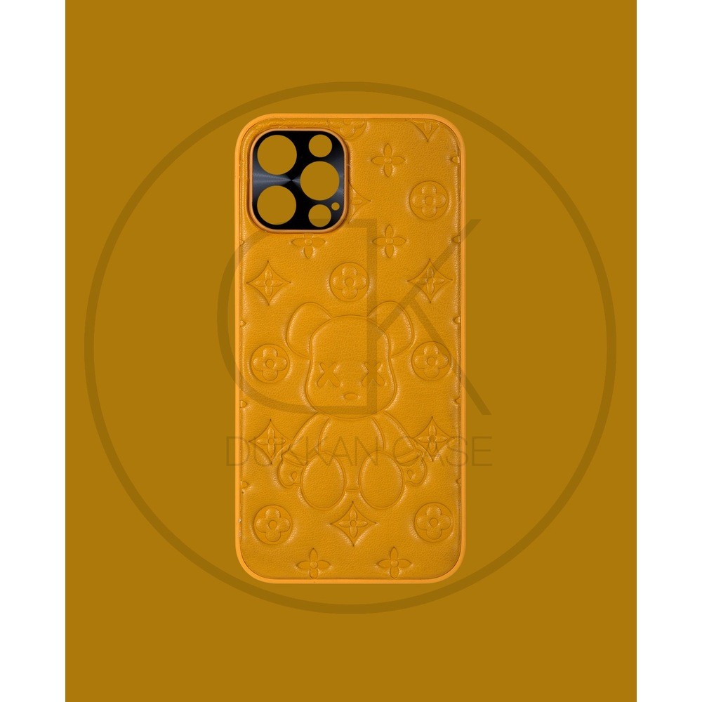 Sarı Kabartmalı Silikon Telefon Kılıfı - DK061 - iPhone 11 Pro