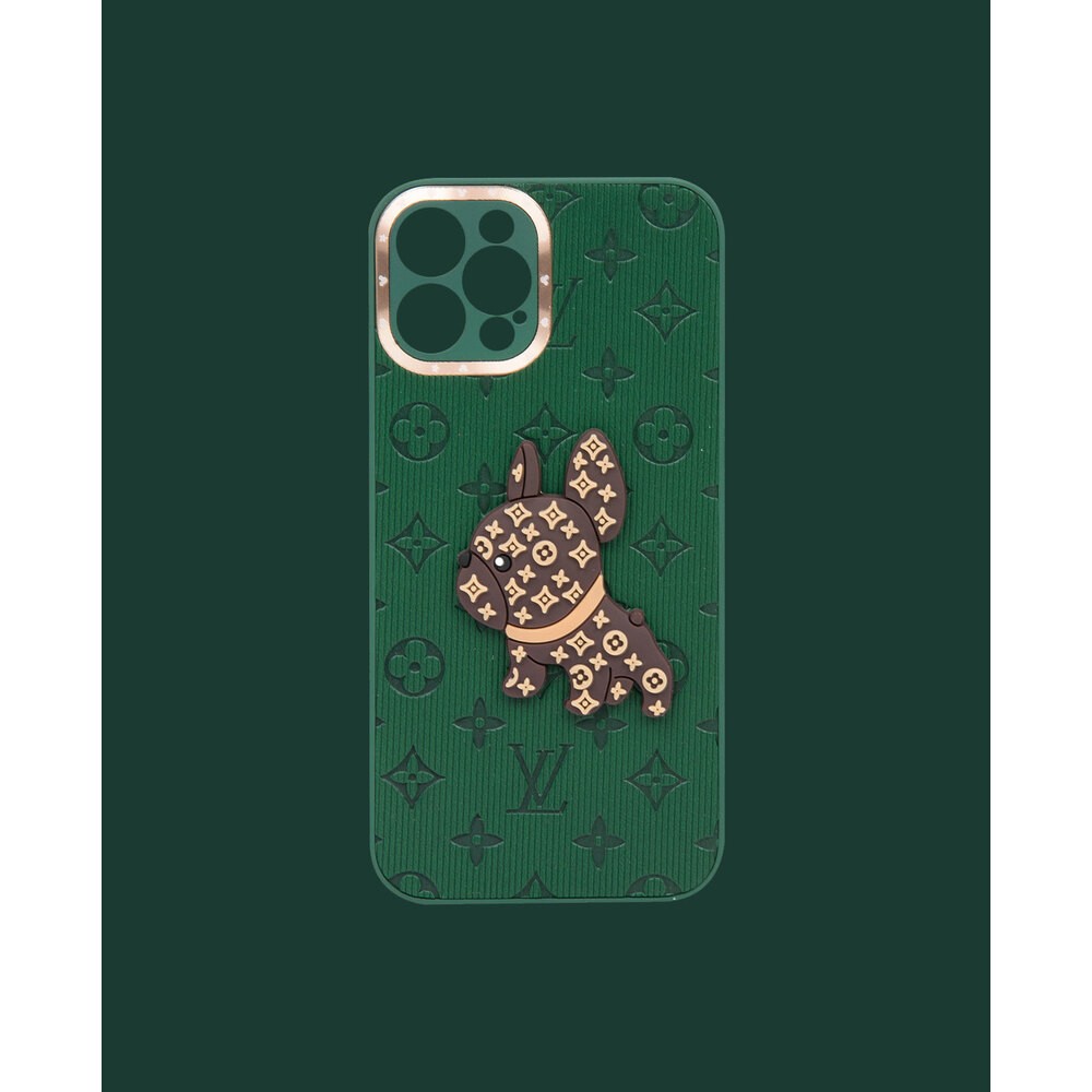 Green 3D embossed phone case - DK114 - iPhone 12