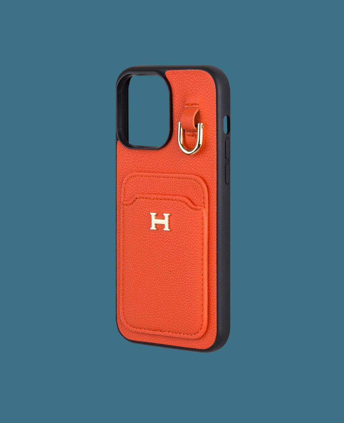 Turuncu Kartlıklı Oyuncaklı Telefon Kılıfı - DK182 - iPhone 14