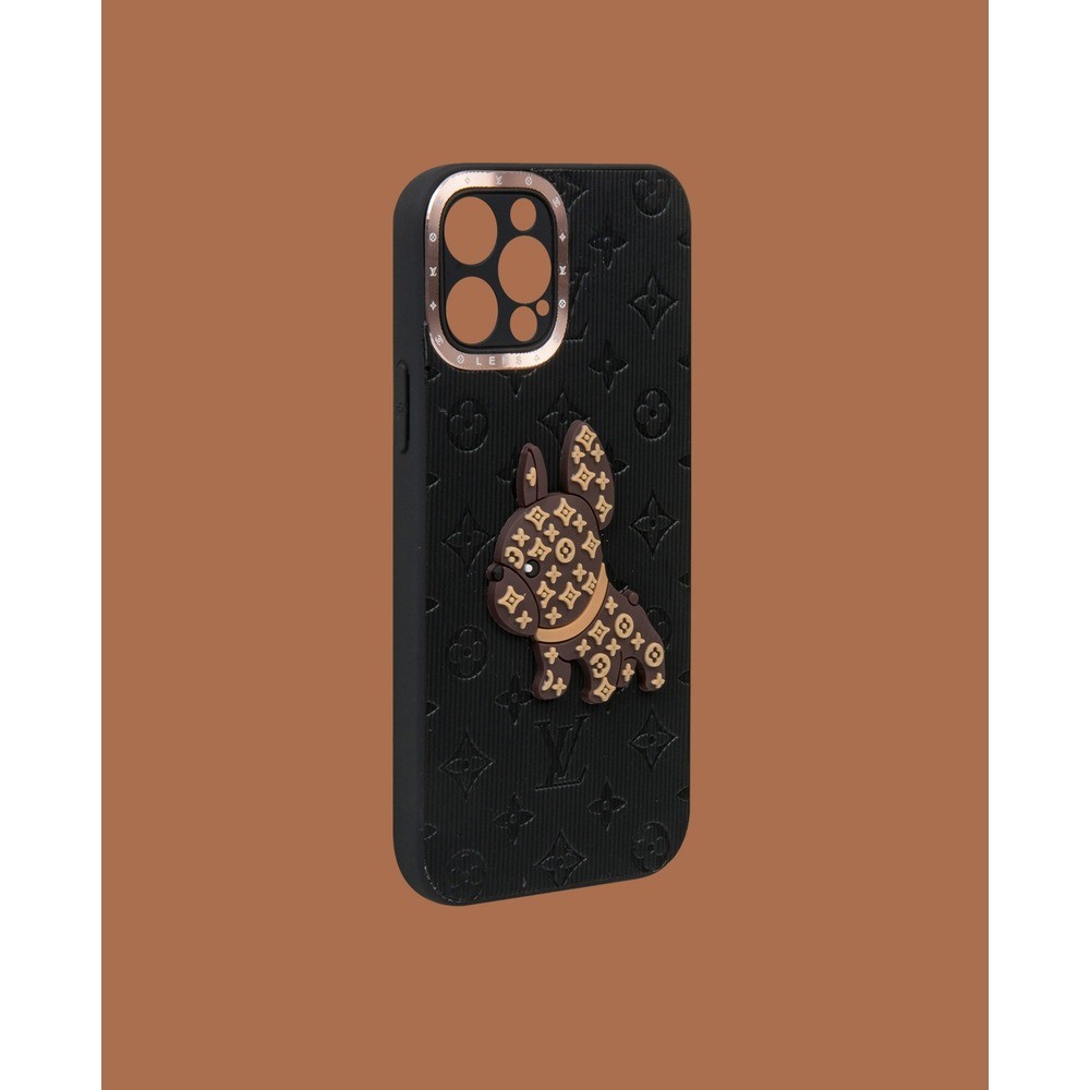 Black 3D embossed phone case - DK115 - iPhone 12 Pro