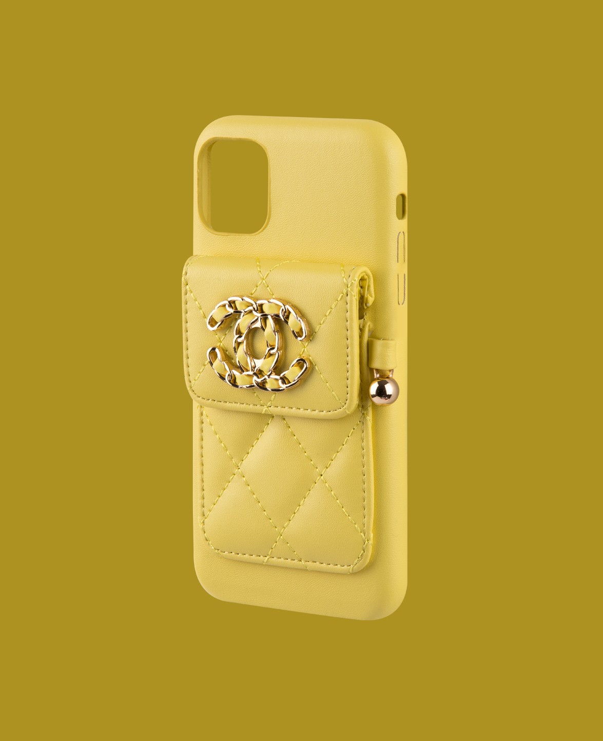 Yellow Bag with strap phone case - DK075 - iPhone 12