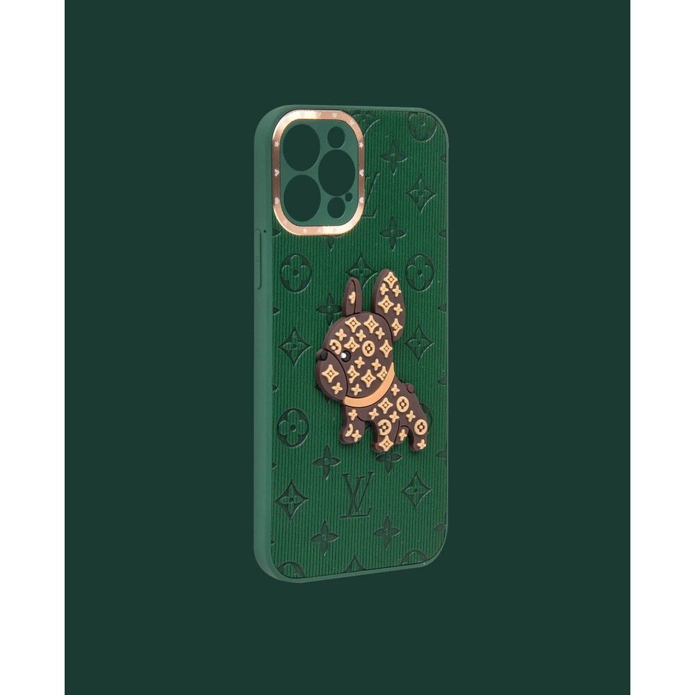 Green 3D embossed phone case - DK114 - iPhone 12