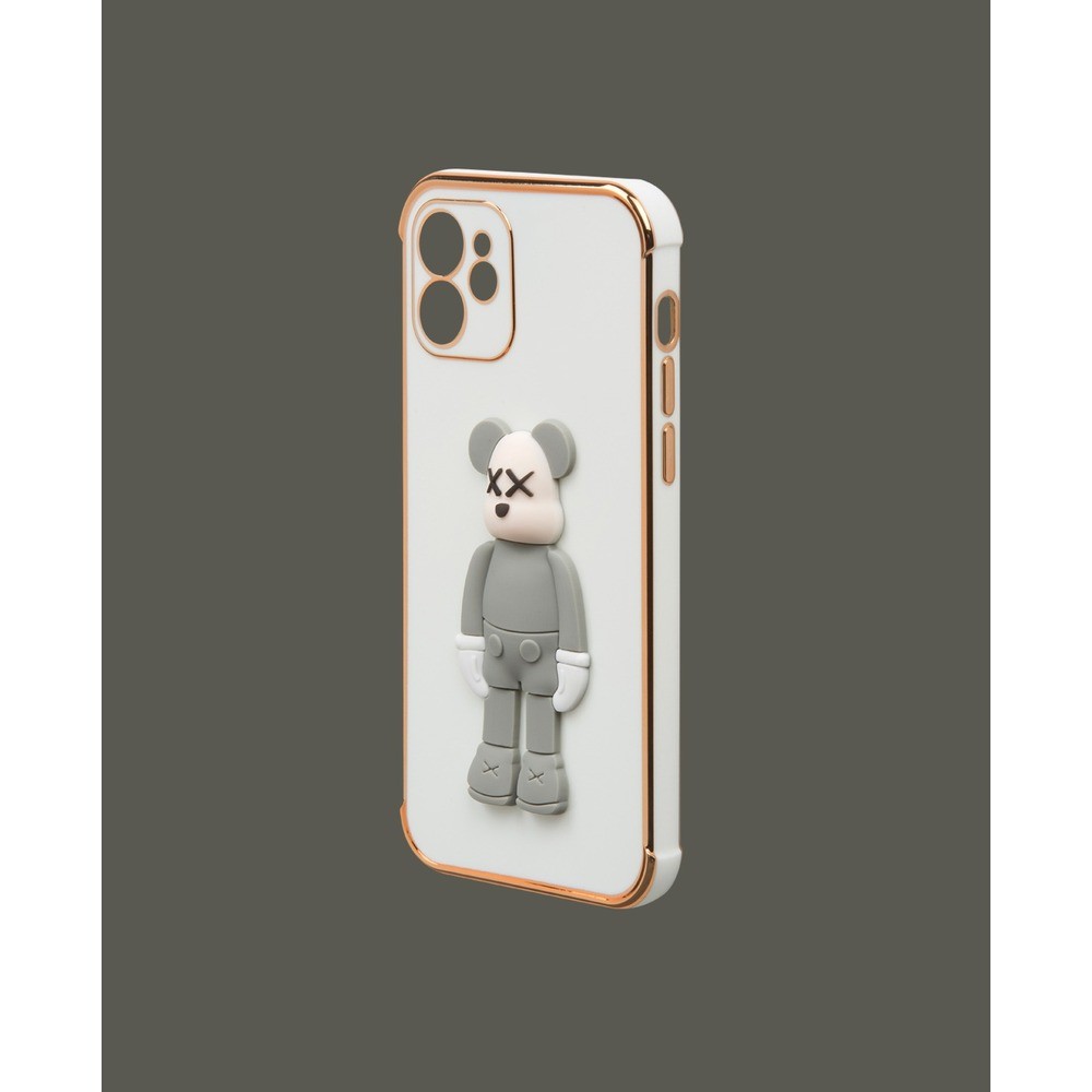 White/ gray 3D embossed phone case - DK119 - iPhone 12 Promax