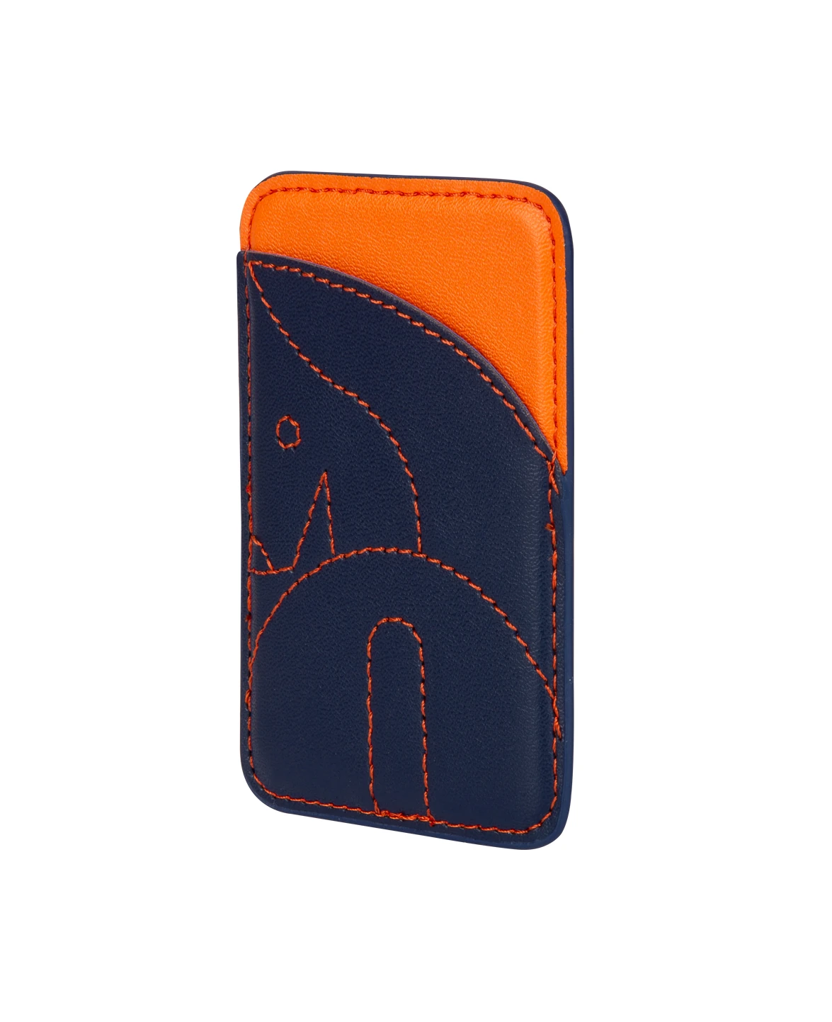 Telefon Arkası Lacivert Deri Magsafe Kartlıklı Cüzdan DK313