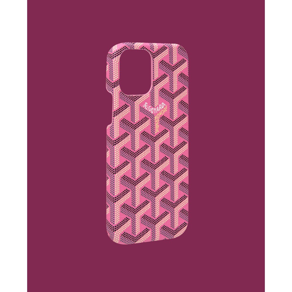 Pembe Desenli Suni Deri Telefon Kılıfı - DK036 - iPhone 11 Pro