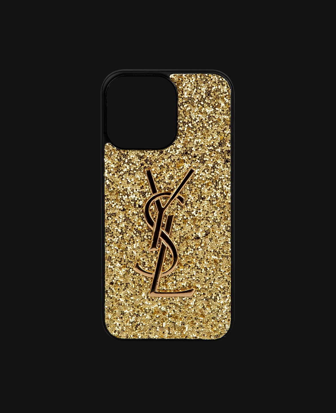 Gold Taşlı Telefon Kılıfı - DK220 - iPhone 14 Pro