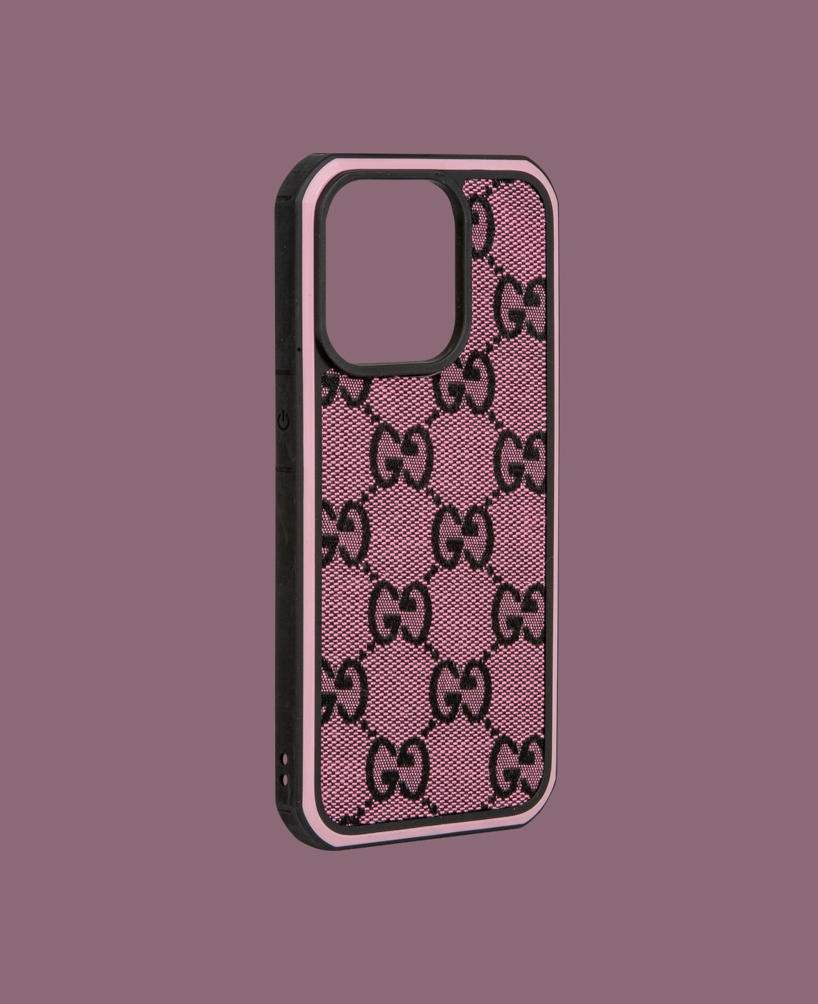 Kumaş Desenli Mor Telefon Kılıfı DK246 iPhone 16 Promax